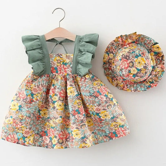 Girls Dress and hat