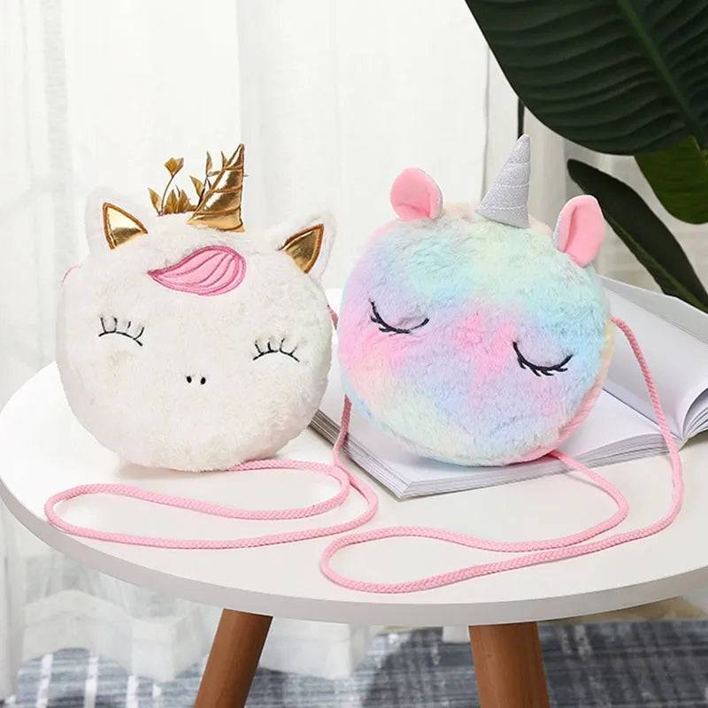 Unicorn fluffy purse