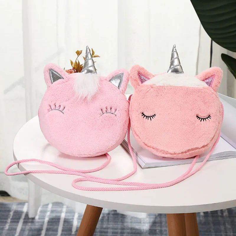 Unicorn fluffy purse