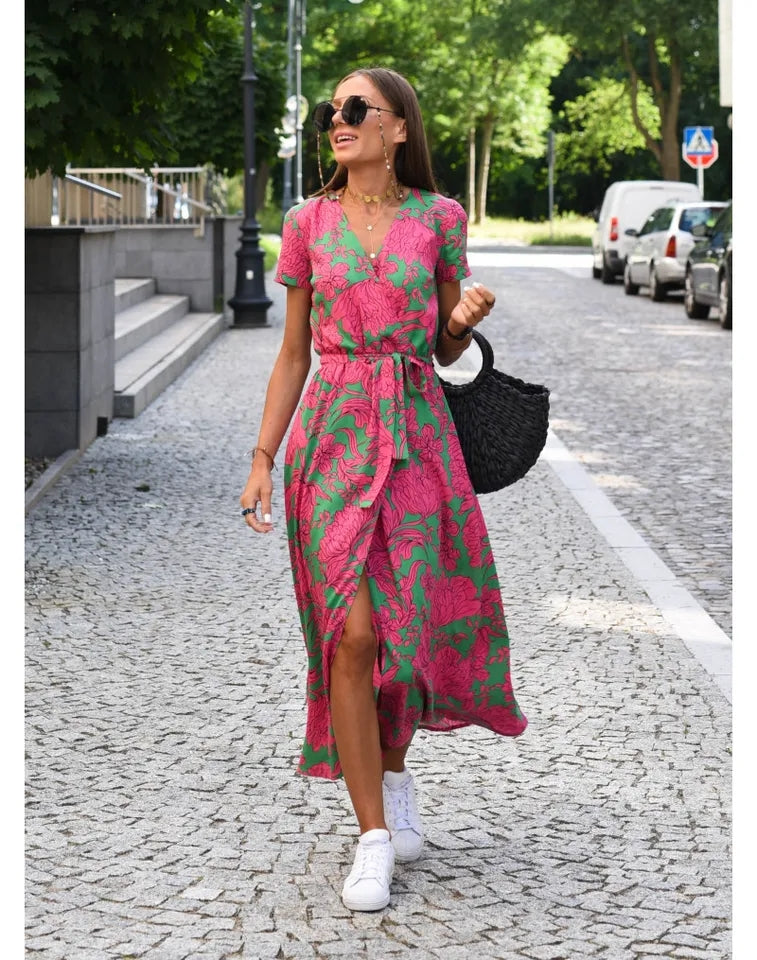 Casual printed beach dress